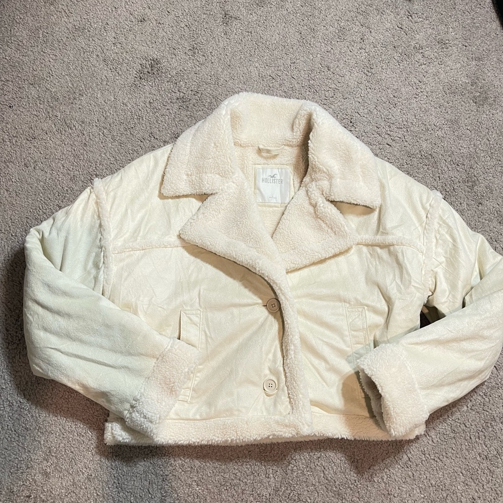 Hollister Off-White Teddy Jacket